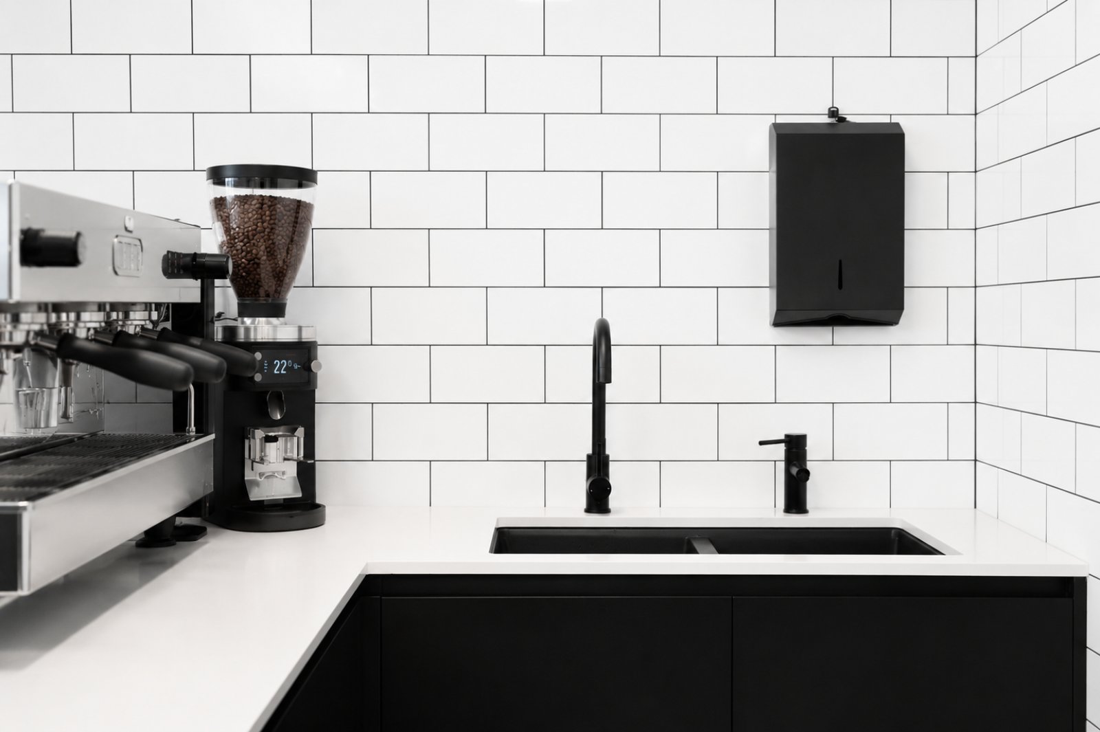 Joinery detail — coffee station